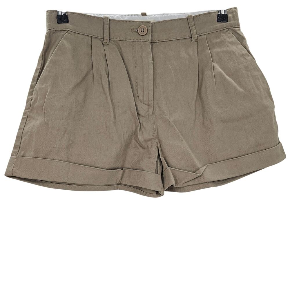 J. Crew Crewcuts Girls Size 16 High Waisted Cotton Pleated Shorts Khaki/Tan NEW